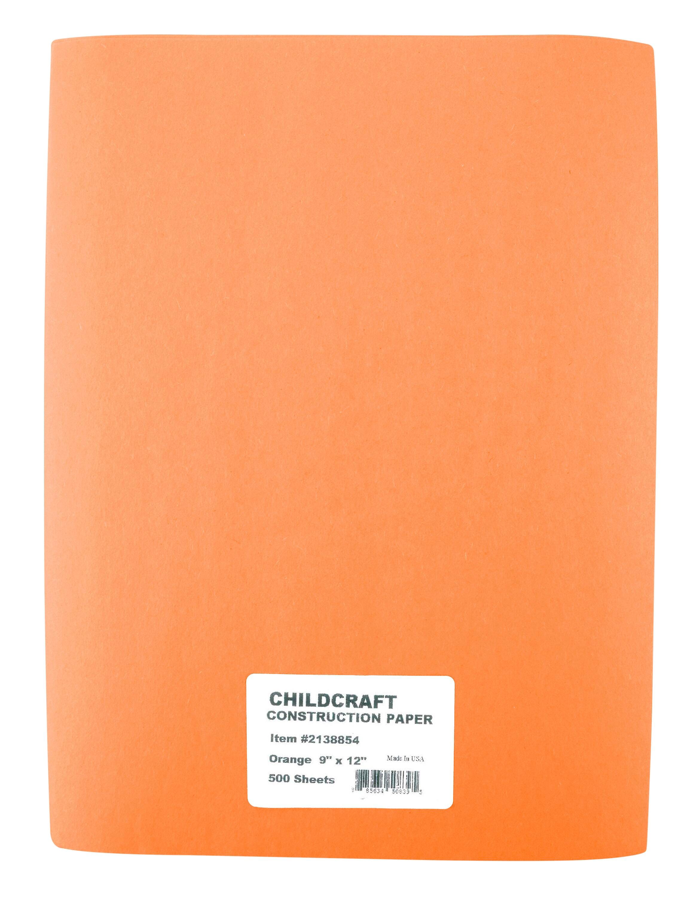 Childcraft Construction Paper, 9 x 12 Inches, Orange, 500 Sheets 2138854
